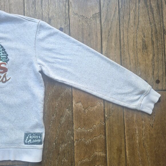 Roots outdoors graphic crewneck sweater with embroidery, size XS - Picture 6 of 15
